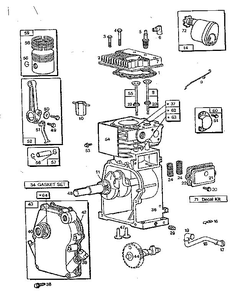 Replacement Parts Diagram and Parts List for 080202  Briggs and Stratton Engine